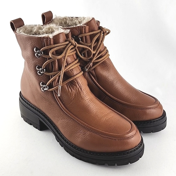 Gentle Souls Women's Bristol Wallaby Tan Leather Lace Up Ankle Boots Size 7.5M - Picture 4 of 15